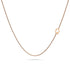 Bold Alphabet Letter Initial Charm Necklace in Rose Gold Tone